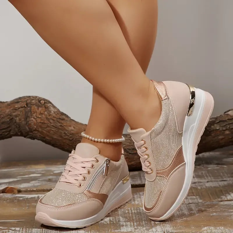 Vera | Metallic Sneakers met Zijrits