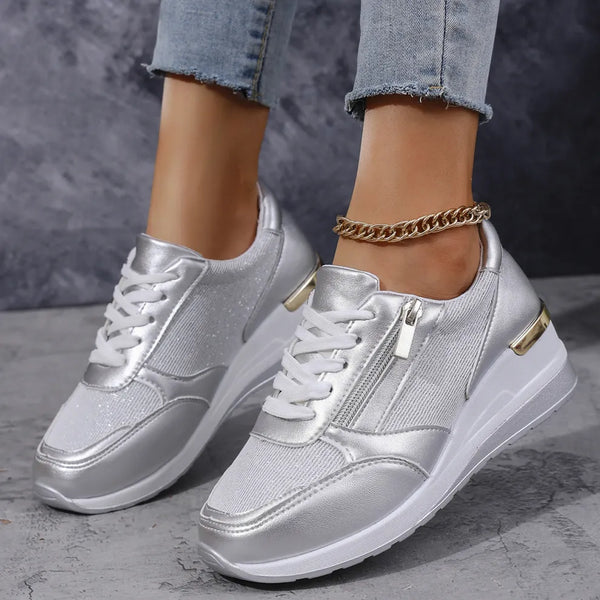 Vera | Metallic Sneakers met Zijrits