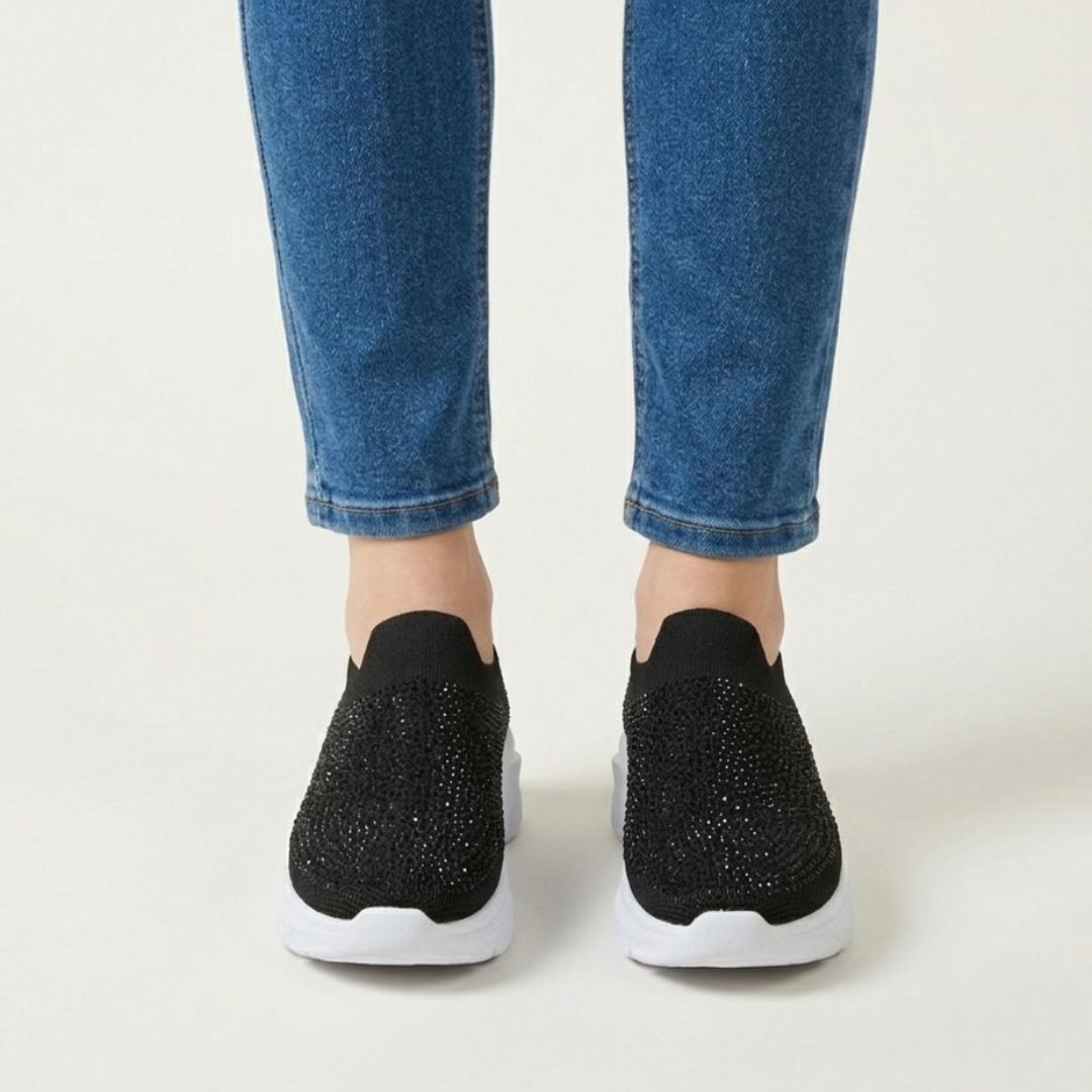 Lina | Glinsterende Instapsneakers