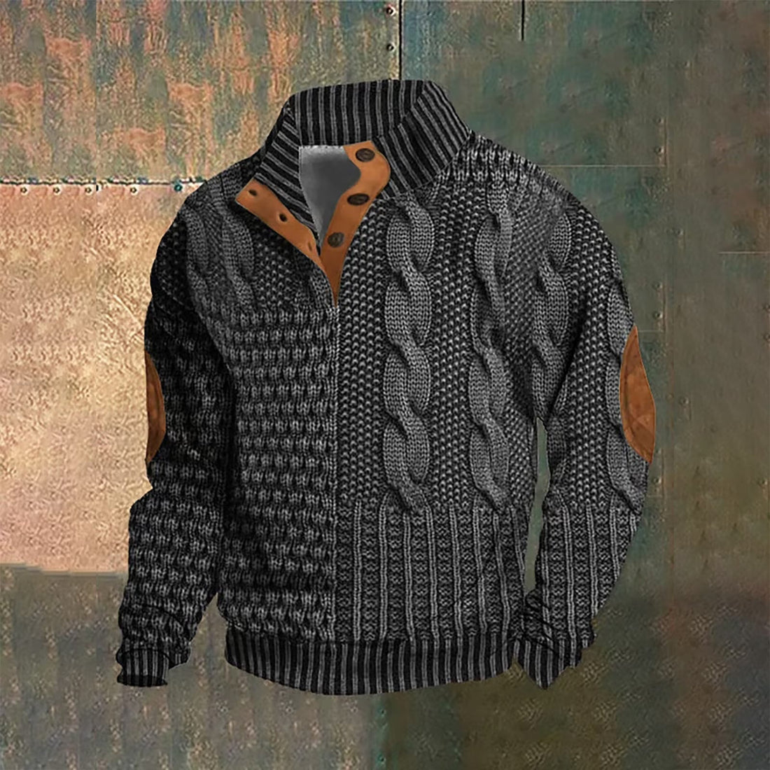 Peter | Kabelgebreid Vest met Knopen