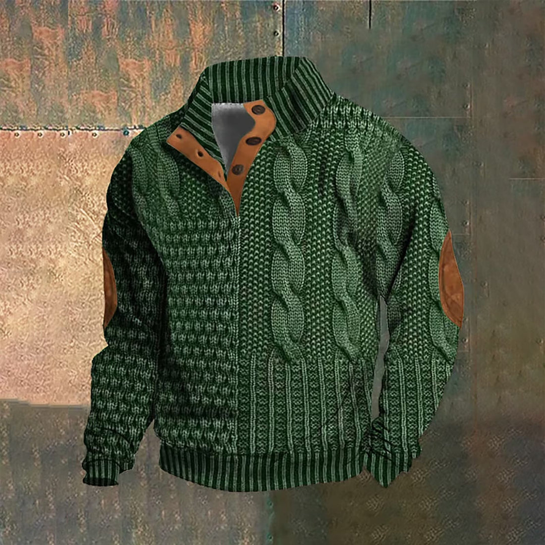 Peter | Kabelgebreid Vest met Knopen