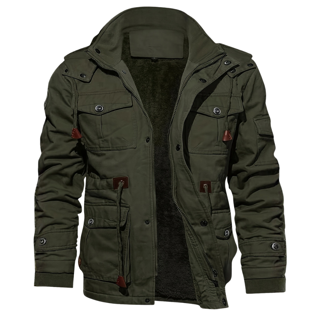 Arjen | Lange Outdoorjas met Capuchon
