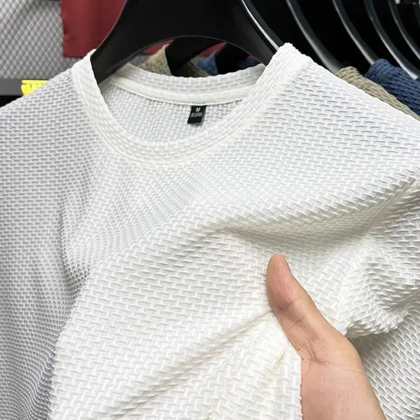Tim | T-shirt met Gestructureerde Stof