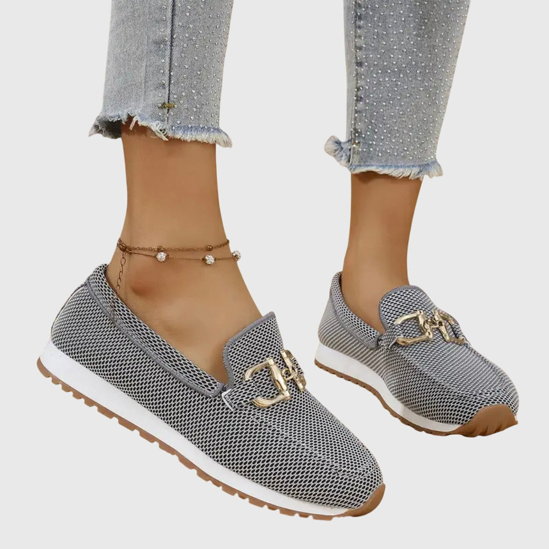 Esmee | Loafer-Sneakers met Gouden Detail