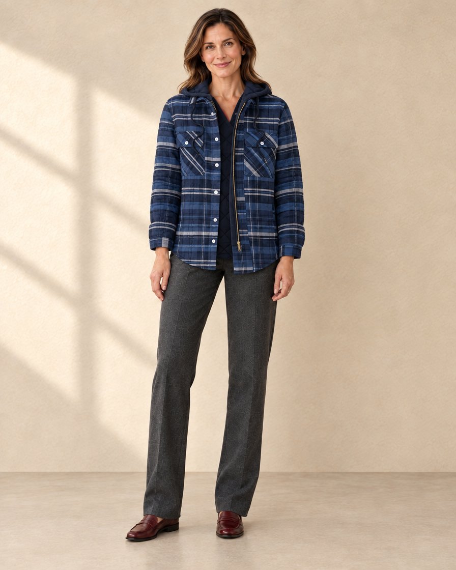 Dames Geruit Vest/Overshirt