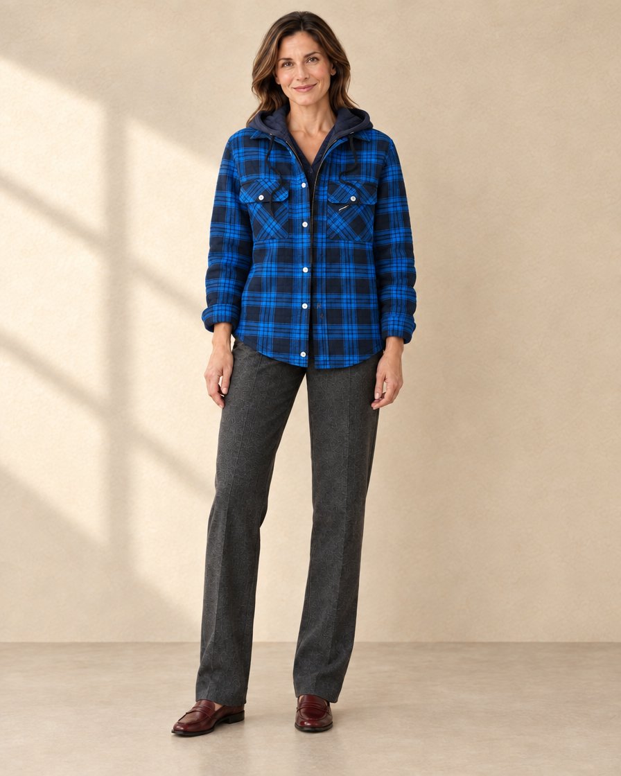 Dames Geruit Vest/Overshirt