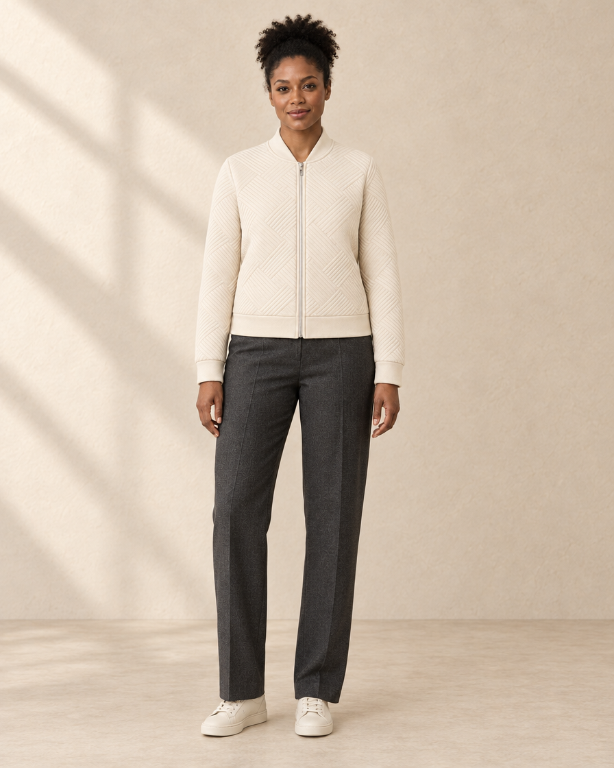 Dames Gewatteerd Vest met Rits