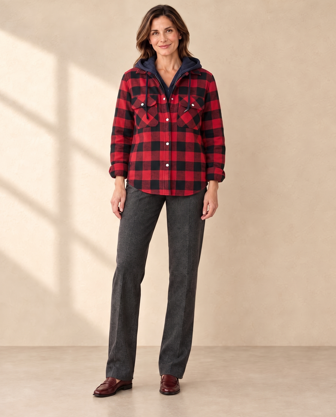 Dames Geruit Vest/Overshirt