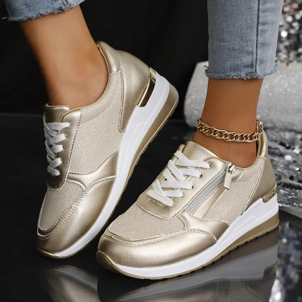 Vera | Metallic Sneakers met Zijrits