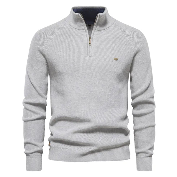 Zenviro Luxe Gebreide Zip-Up Heren Trui