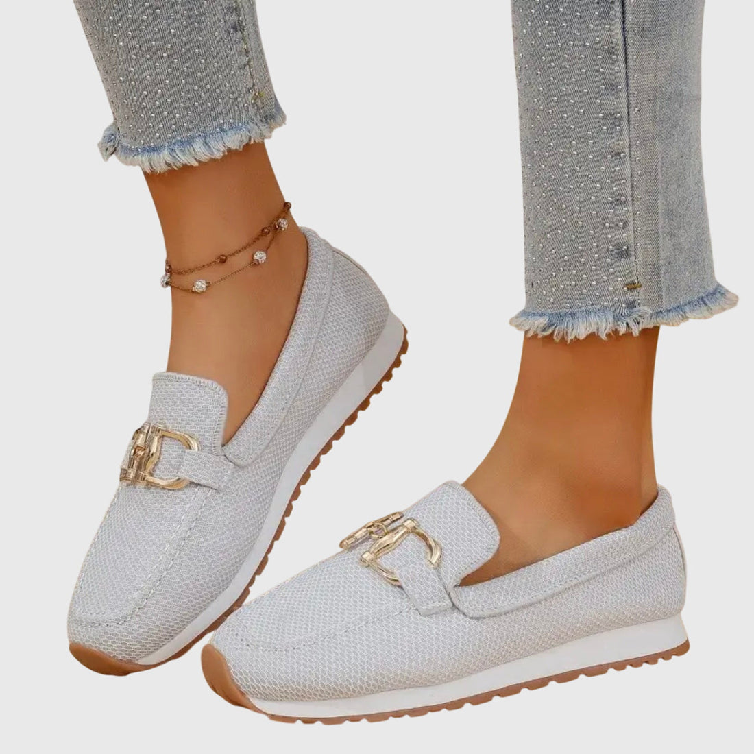 Esmee | Loafer-Sneakers met Gouden Detail