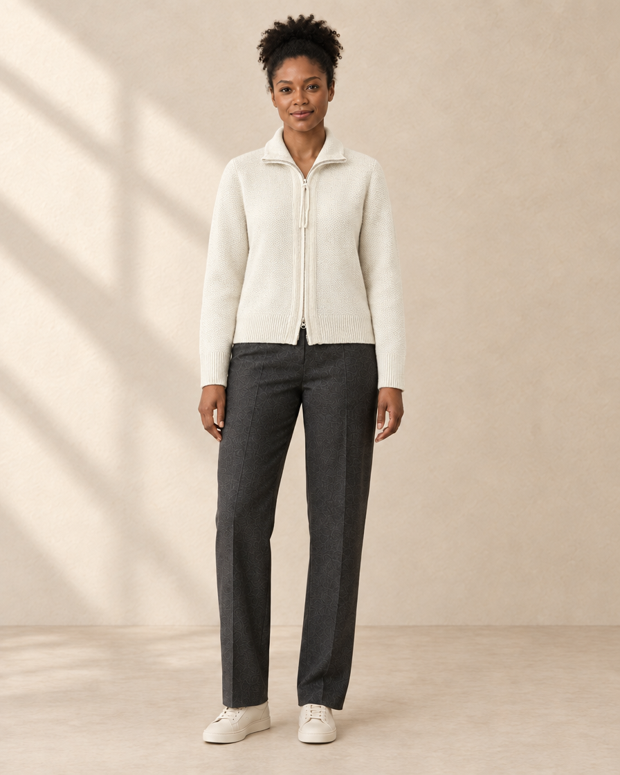Dames Gewatteerd Vest met Rits