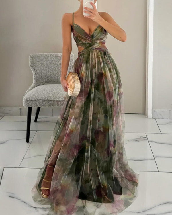 Roselle Luxe Maxi Jurk met Bloemenprint