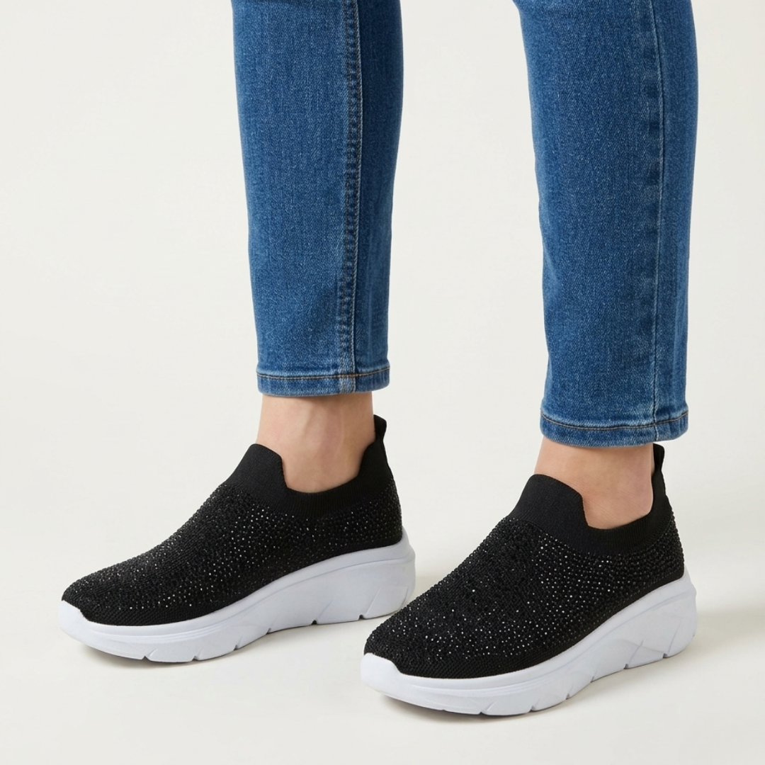 Lina | Glinsterende Instapsneakers