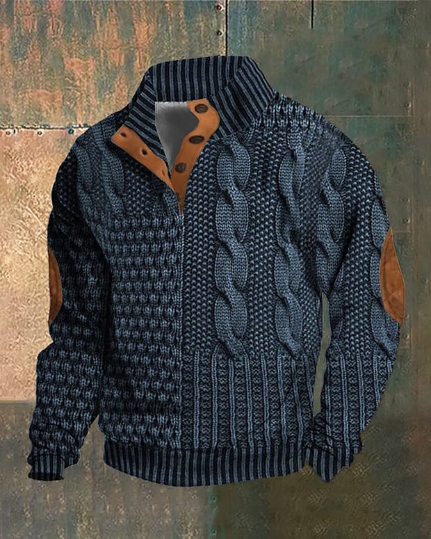 Peter | Kabelgebreid Vest met Knopen