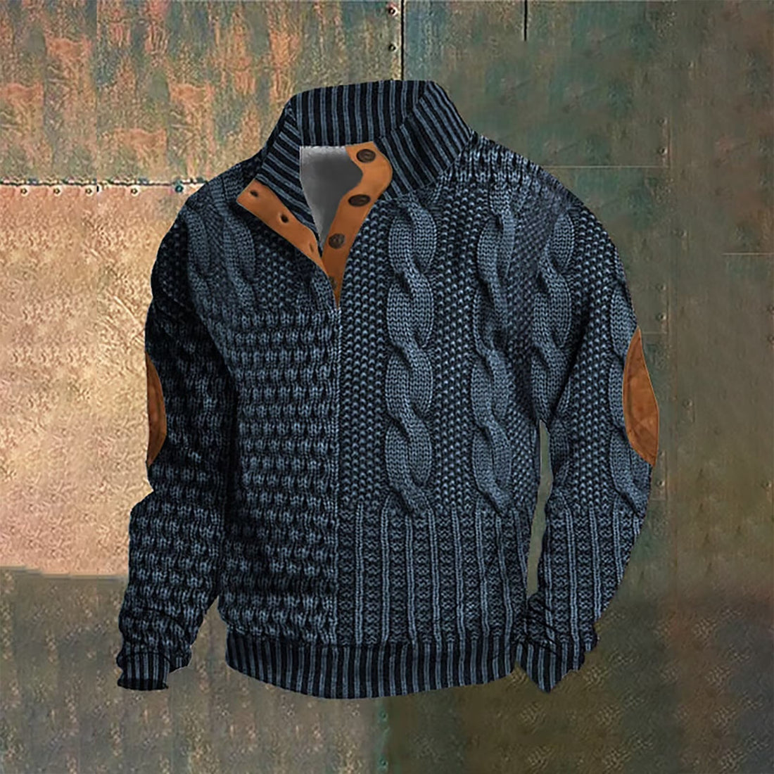 Peter | Kabelgebreid Vest met Knopen