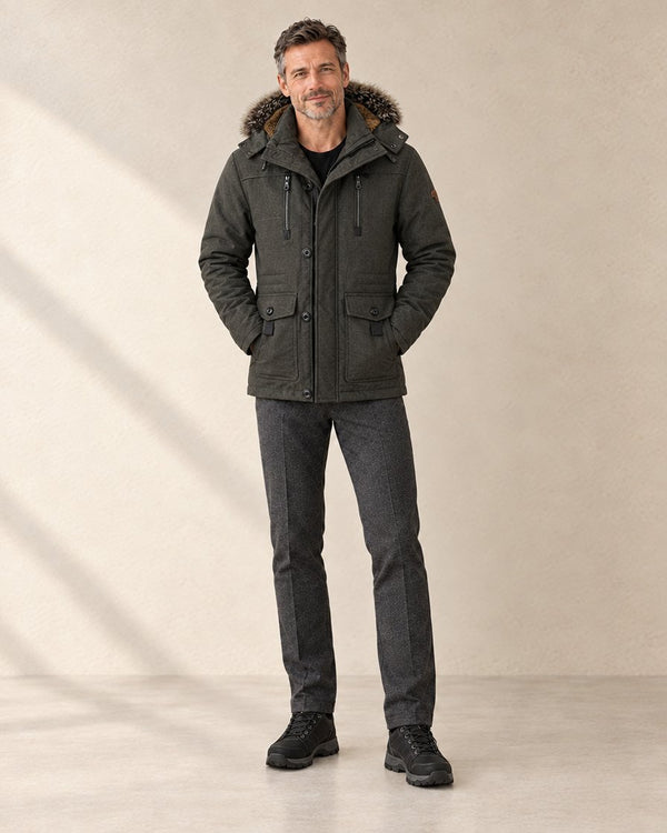 Heren Winterjas met Capuchon