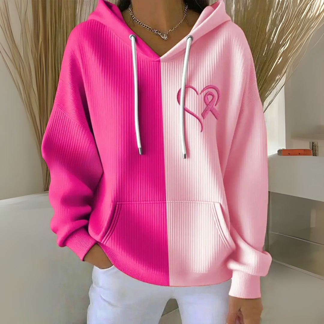 Jet | Roze Hoodie met Hartjesprint