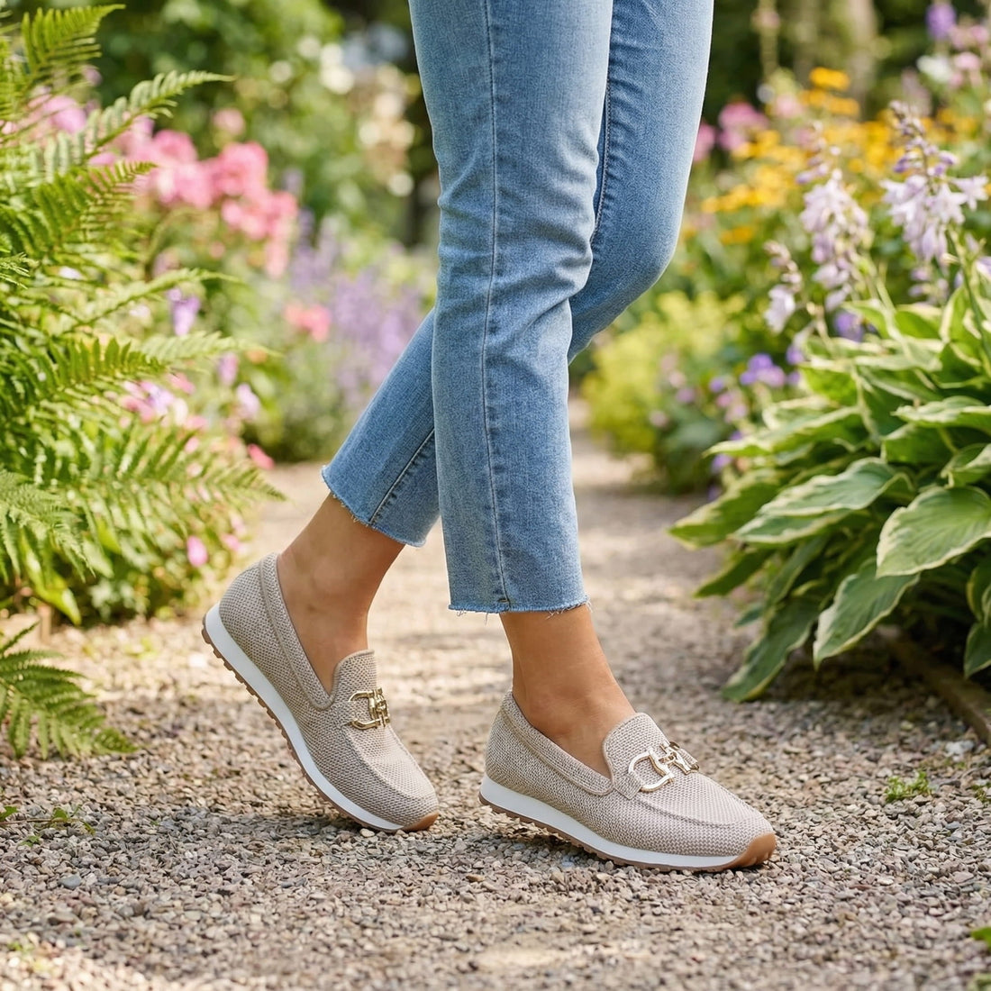 Esmee | Loafer-Sneakers met Gouden Detail