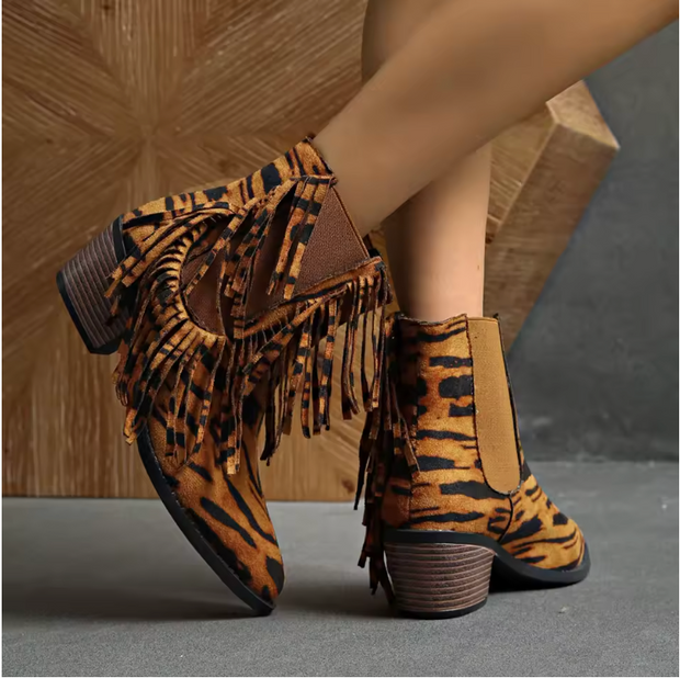 Eva | Enkellaarzen met Franje