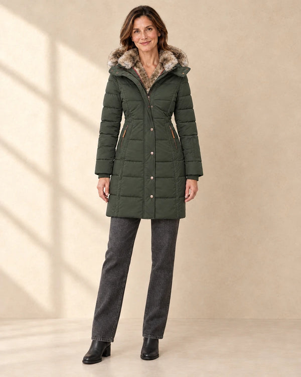 Dames Winterjas met Faux Fur Capuchon
