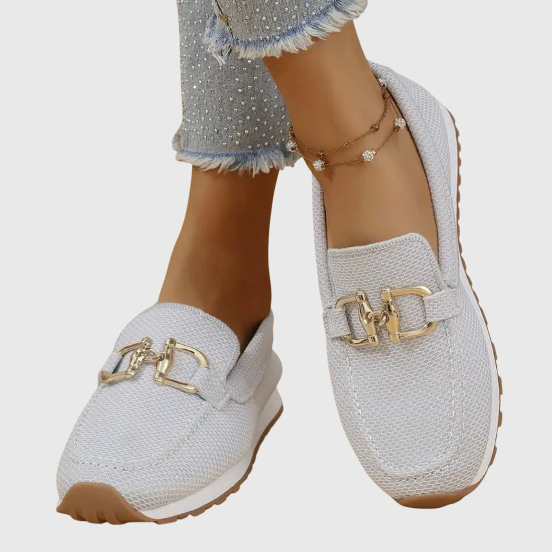 Esmee | Loafer-Sneakers met Gouden Detail