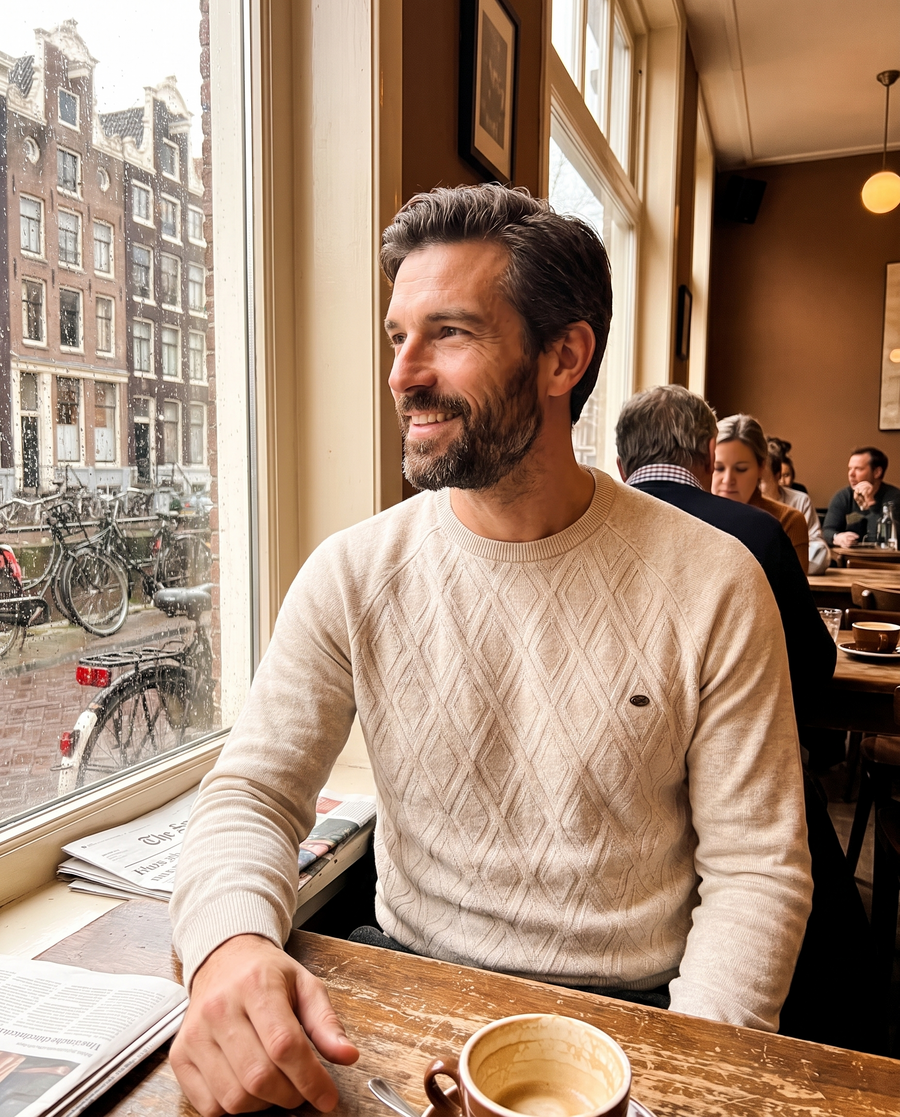 Zo draag je 'm – Heren Trui met Ruit Design