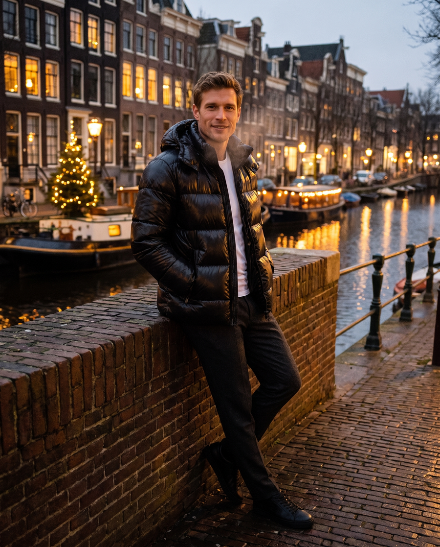 Zo draag je 'm – Heren Gewatteerde Winterjas