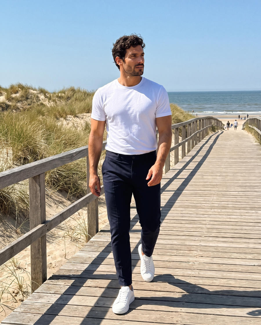 Zo draag je 'm – Heren Slim Fit Chino