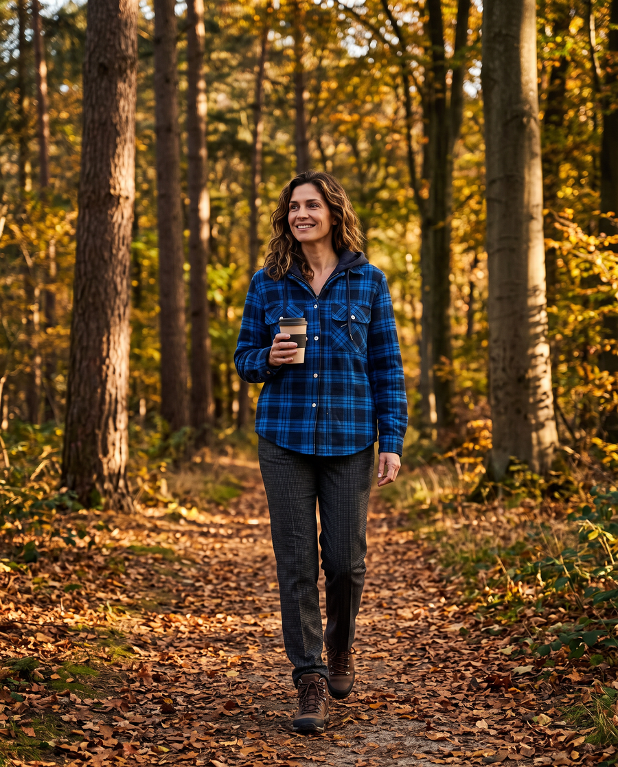 Zo draag je 'm – Dames Geruit Vest/Overshirt
