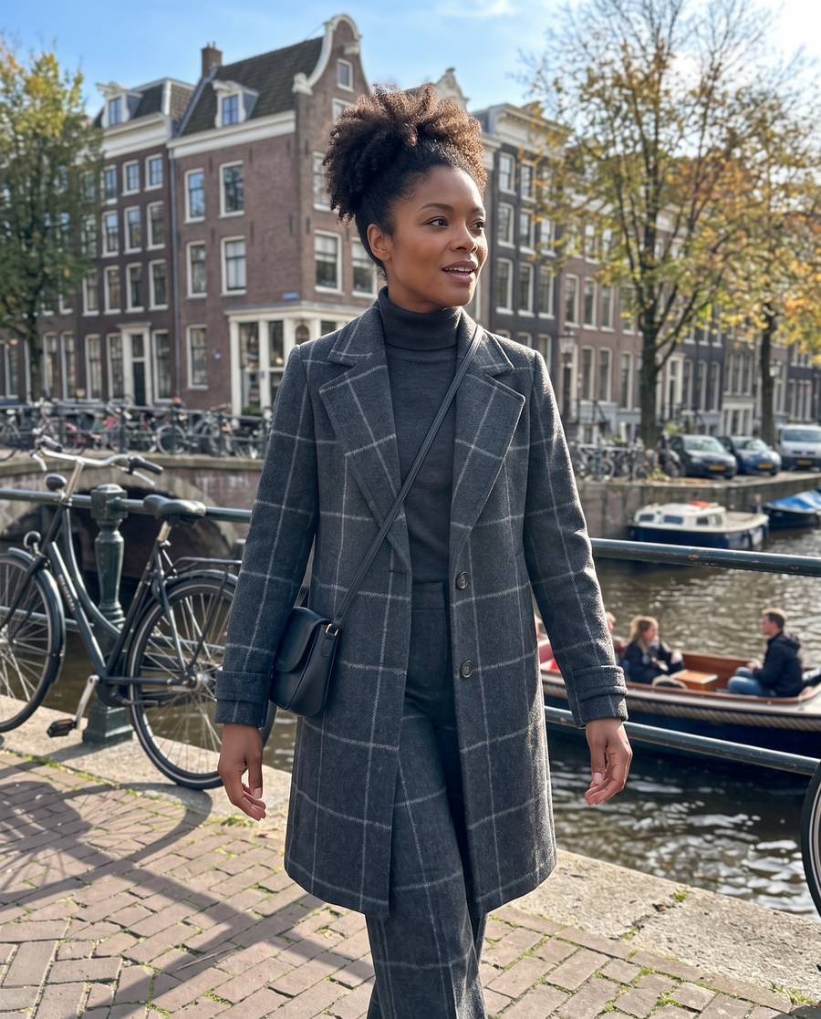 Zo draag je 'm – Dames Klassieke Geruite Jas