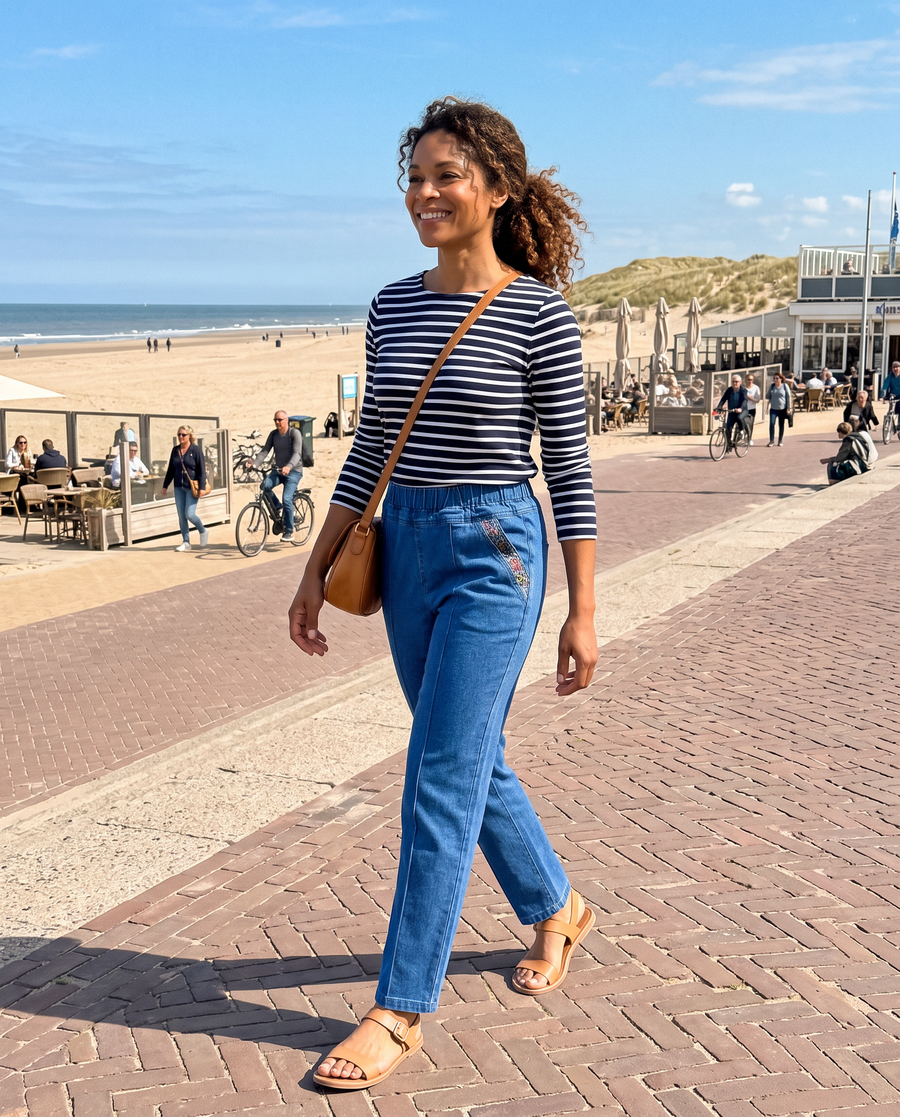 Zo draag je 'm – Dames Broek met Elastische Taille