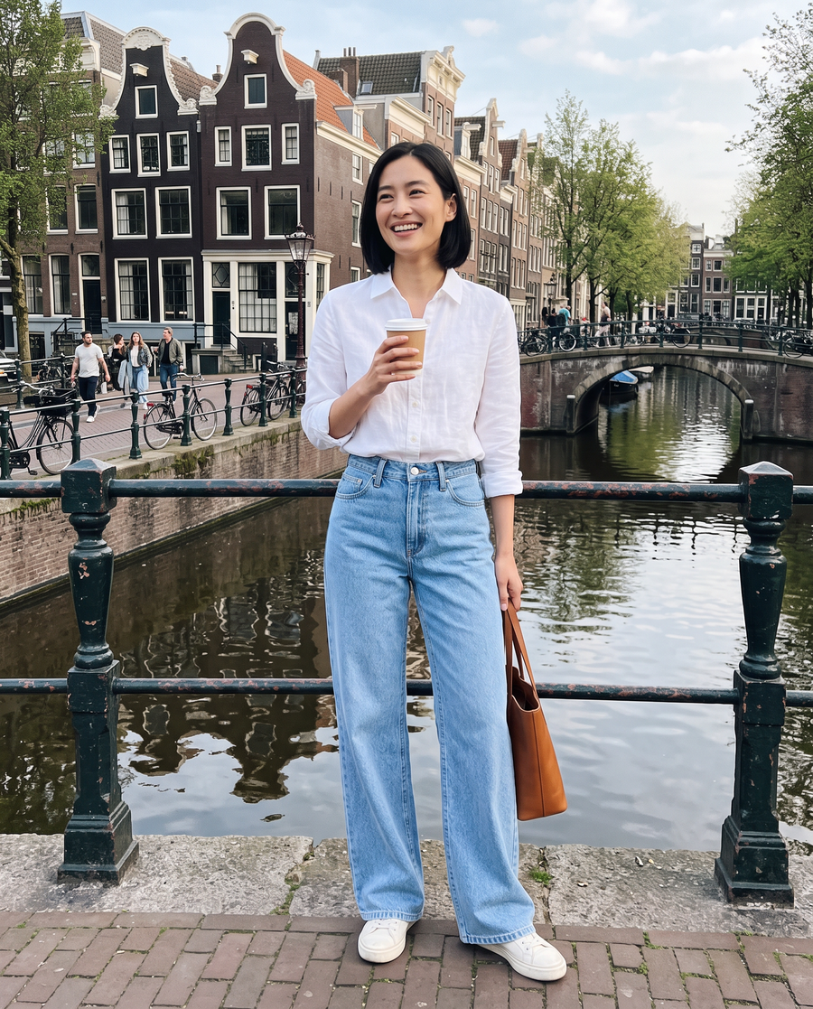Zo draag je 'm – Dames Wide Leg Jeans