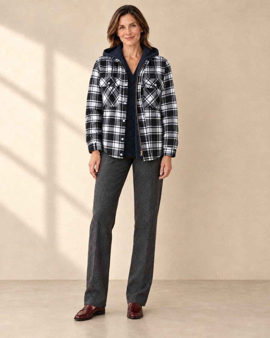 Dames Geruit Vest/Overshirt