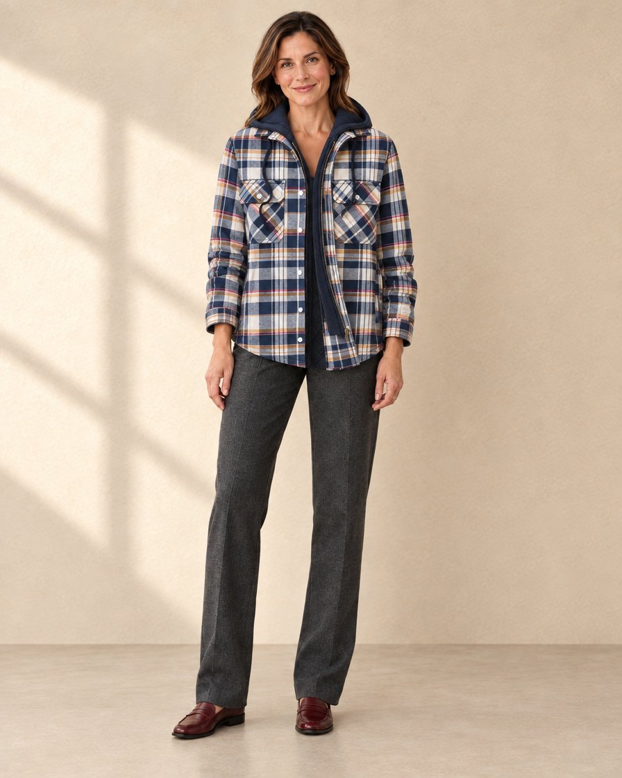 Dames Geruit Vest/Overshirt